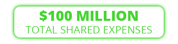 $100 Million Total Shared Expenses!