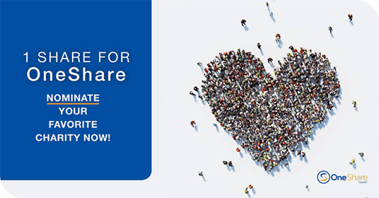 #1ShareForOneShare Nominate Your Favorite Charity Now